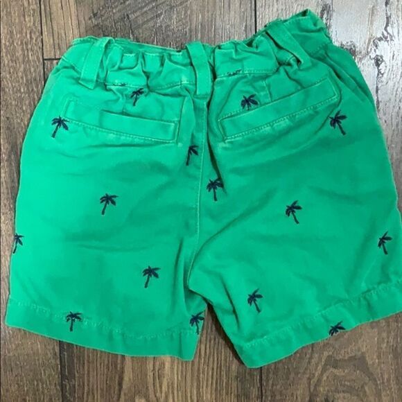 Hanna-Andersson Boys Green Palm Tree Shorts Size 100/US4 - Picture 4 of 4